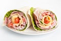 Wraps cut in half Royalty Free Stock Photo