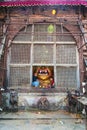 wrathful Hindu god , the White Bhairab , Dasain Festival , Kathmandu , Nepal