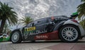 WRC car of the driver Mads Ostberg and his co-driver Jonas Andersson in Salou, Spain Royalty Free Stock Photo