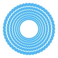 A wreath of blue rope.Round frame made of twisted rope.Vector illustration Royalty Free Stock Photo