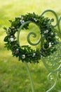 Wreath of boxwood branches