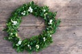 Wreath of boxwood branches
