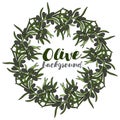 Wreath with branch of olive