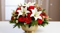 wreath christmas flower arrangements Royalty Free Stock Photo