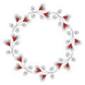 Round Wreath with Decorative Hearts