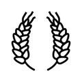 wreath ears of wheat line icon vector illustration Royalty Free Stock Photo