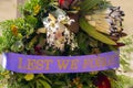 Wreath laid at ANZAC service 2018, Hawker, SA, Australia