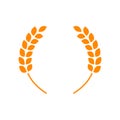 Wreath laurel, oak, wheat and olive . Vector illustration on white isolated background Royalty Free Stock Photo