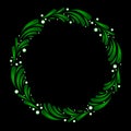 Wreath of stylized mistletoe