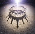 Wreath Of Thorns With King Crown Shadow