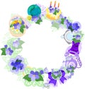 The wreath of violet objects