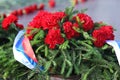 Wreaths with the flags of Russia. Royalty Free Stock Photo