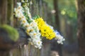 Wreaths of fresh flowers