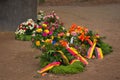 Wreaths at Memorial to Homosexuals Persecuted Under Nazism in Tiergarten Berlin Germany