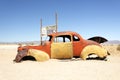 Wreck and abandoned car in Nairobi, Kenya, AFrica desert Royalty Free Stock Photo