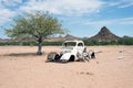 Wreck and abandoned car in Nairobi, Kenya, AFrica desert Royalty Free Stock Photo