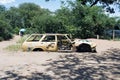 Wreck and abandoned car in Nairobi, Kenya, AFrica desert Royalty Free Stock Photo