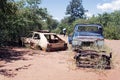 Wreck and abandoned car in Nairobi, Kenya, AFrica desert Royalty Free Stock Photo