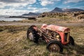 Wreck of abandoned tractor in Iceland