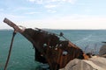 Wreck Of The Adolphe On The Breakwall