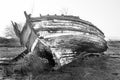 Wreck of a boat, Milnthorpe Sands