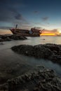 Wreck fishing boat