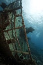 Wreck freighter Kormoran - sank in 1984 Tiran Royalty Free Stock Photo