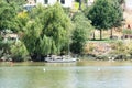 Wreck moored on the Spanish shore of Rio Guadiana