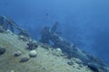 Wreck of a passenger ferry Salem Express lying at the bottom of Red Sea in Egypt near Safaga Royalty Free Stock Photo