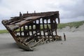 Wreck of The Peter Iredale on the Oregon Coast Royalty Free Stock Photo