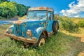 Wreck of a pick-up abandoned