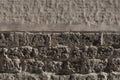 Wreck Red Old Brick Wall With Broken Plaster Background Texture Royalty Free Stock Photo