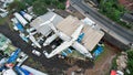 The wreckage of a tourist plane, in Parung, Bogor. The metal remains of the hull and wings of the ship can be seen, like a carcass