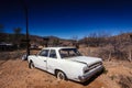 Wrecked car at Route 66