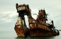 Wrecked dredge Royalty Free Stock Photo