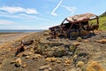 Wrecked old car - Durham Heritage Coast Royalty Free Stock Photo