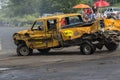 Wrecked pickup truck