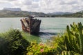 Wrecked ship in Baracoa, Cu Royalty Free Stock Photo