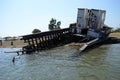 Wrecked ship in the coast