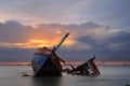 The wrecked ship, Thailand Royalty Free Stock Photo