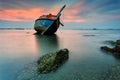 The wrecked ship, Thailand Royalty Free Stock Photo