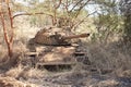 Wrecked Sudanese tank