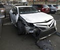 Wrecked vehicle left abandoned Bronx NY