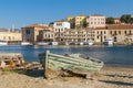 Wrecked wooden boat Chania