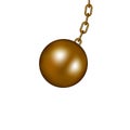 Wrecking ball in brown design