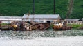 Wrecking ships at the Malokurilscoe harbour, Shikotan island, Kuril, Sakhalin, Russia