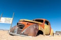 Old car wrecks in Namibia Royalty Free Stock Photo