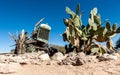 Old car wrecks in Namibia Royalty Free Stock Photo