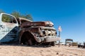 Old car wrecks in Namibia Royalty Free Stock Photo