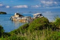 Wrecks of two wooden ships in Bluff, New Zealand Royalty Free Stock Photo